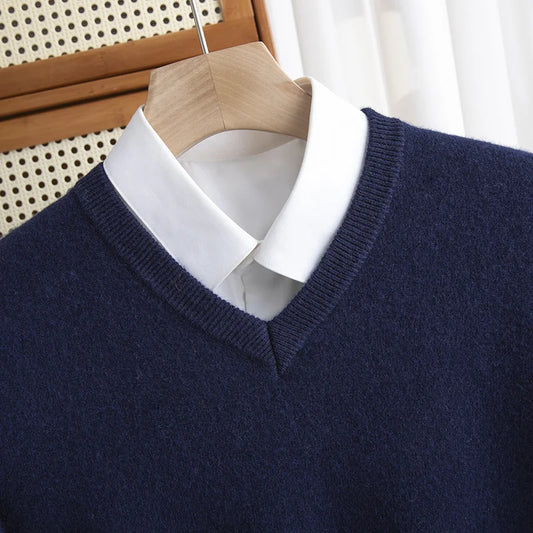 RUINAXIA Merino Wool V-Neck