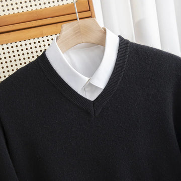 RUINAXIA Merino Wool V-Neck